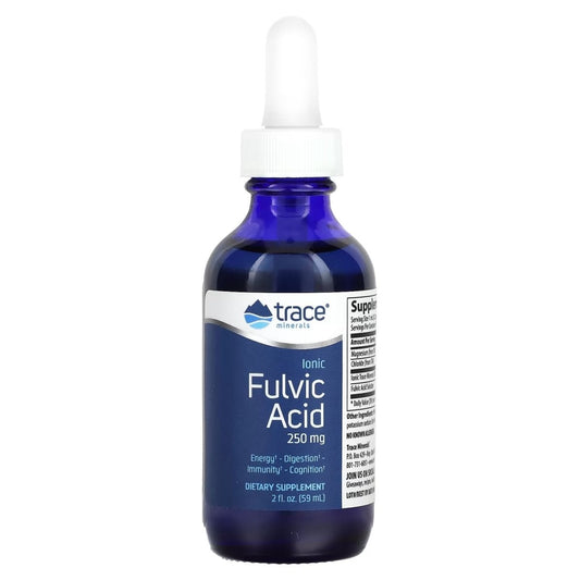 Ácido Fúlvico Iónico 250mg + Magnesio de Trace Minerals | Para el bienestar digestivo y proporcionar energía y vitalidad | 59ml