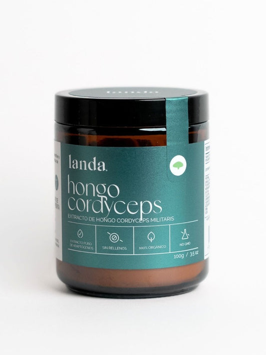 Hongo Cordyceps de Landa Adaptogenos | Contribuye al equilibrio metabólico y respiratorio | Polvo 100 g