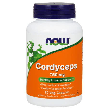 Cordyceps NOW Foods 750 mg | Apoya la función vascular y circulación saludable | 90 cápsulas