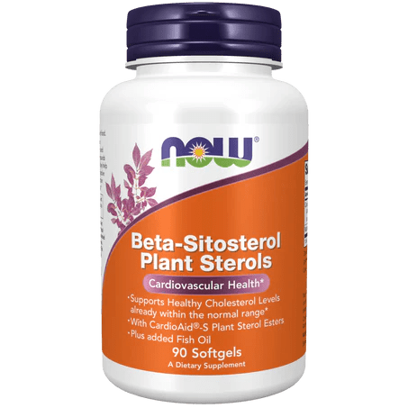 Beta-Sitosterol, Esteroles Vegetales de Now | Función cardiovascular | 90 Cápsulas
