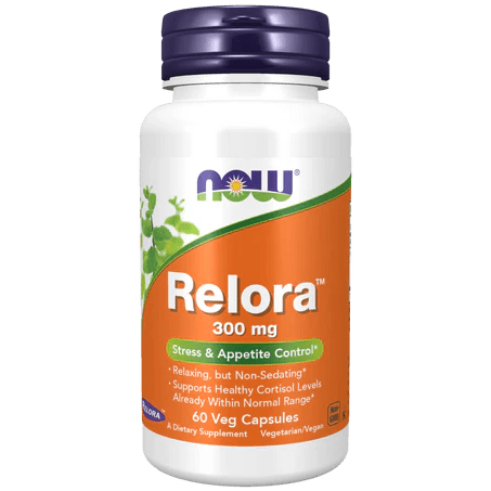 Relora de NOW Foods 300 mg | Control de estrés y apetito | 60 y 120 cápsulas veganas