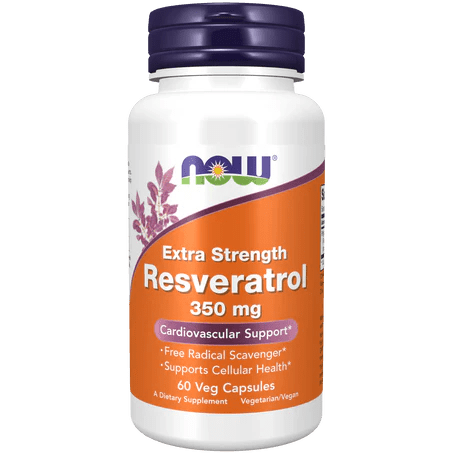 Resveratrol Extra Fuerte de Now Foods | Soporte Cardiovascular | 60 cápsulas