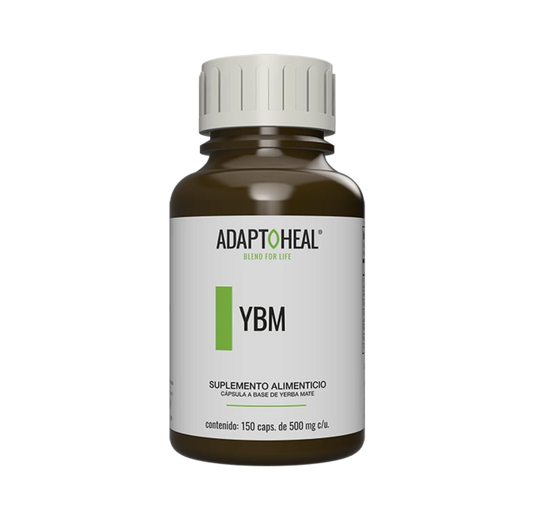 Yerba Mate YBM 500 mg Adaptoheal | Bienestar Digestivo - Energía y Control de peso | 150 Cápsulas Vegetales