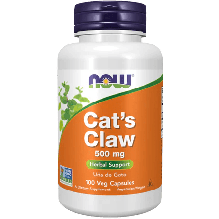 Uña de Gato de Now 500 mg  | Equilibrio Inmunológico | 100 cápsulas veganas