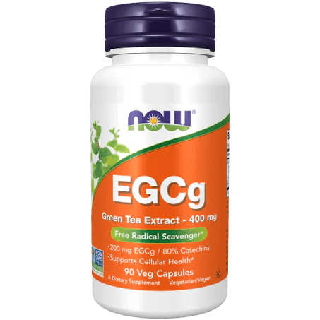 Extracto de Té Verde EGCg 400mg de NOW Foods | Aporta antioxidantes para bienestar celular | 90 cápsulas