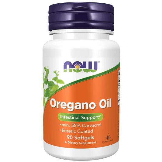 Aceite de Orégano 181 mg de Now Foods| Contribuye al equilibrio de la flora intestinal | 90 cápsulas blandas