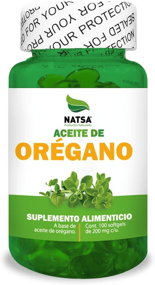 Aceite de Orégano de Natsa | Bienestar Digestivo y Respiratorio | 100 Cápsulas