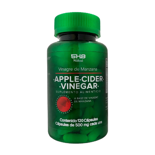 Vinagre de Manzana + Magnesio 500mg de 5H8 Nutrition | Formulado para apoyar la detoxificación del cuerpo y promover el control de peso | 120 Cápsulas