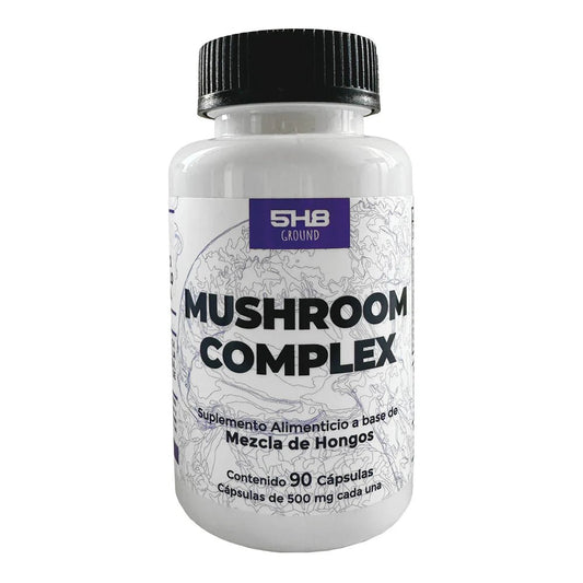 Complejo de Hongos Adaptógenos 500mg de 5H8 Nutrition |  Ayuda a aumentar la resistencia al estrés, mejora la energía y el enfoque mental | 90 cápsulas