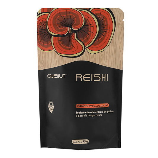 Reishi - Hongo Adaptógeno de Quenut | Apoyo contra el Estrés - Promueve buen Sueño y Descanso | Bolsa de 75g