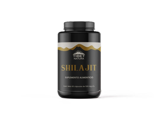Shilajit 500mg de Tibet Natura | Promueve la función sexual y ayuda a aumentar la energía y vitalidad | 60 cápsulas vegetales
