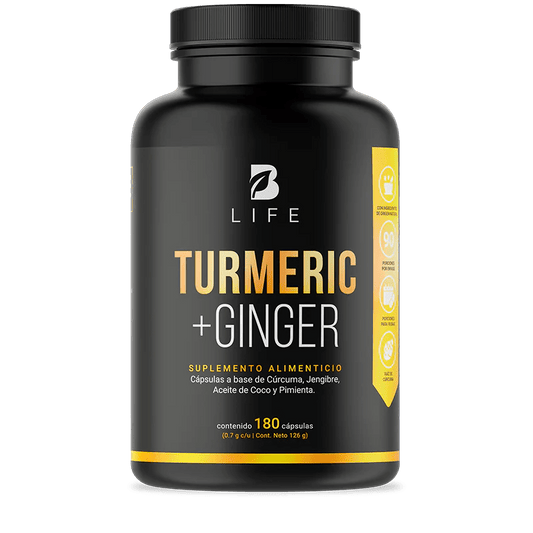 Cúrcuma + Jengibre | B-Life | Ayuda a reducir la Inflamación | 180 cápsulas