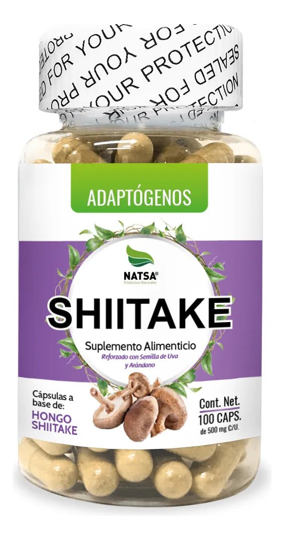 shiitake l-carnitina y vitaminas para que sirve Hongo Shiitake NATSA 500 mg