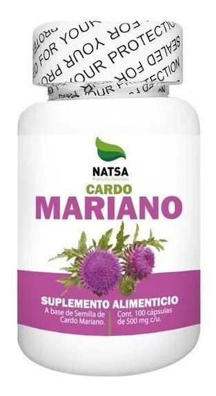 Cardo Mariano de Natsa 1000 mg | Detox Hepático | 100 cápsulas