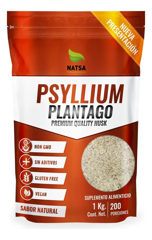 Psyllium plantago - fibra natural de Natsa | Favorece el tránsito intestinal y la regularidad | Polvos 1 kg
