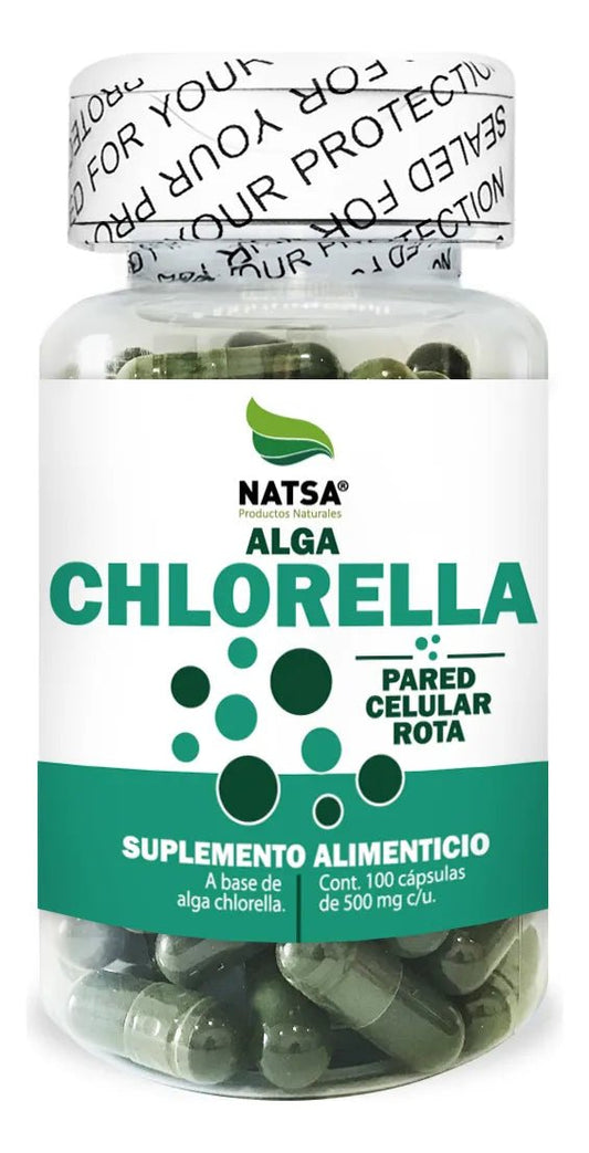 Alga Chorella 1000 mg de Natsa | Detox Natural | 100 Cápsulas