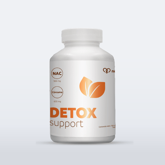 NAC (N Acetil Cisteína), Glutatión, Cardo Mariano, Vitamina C, E y Cúrcuma 645mg Detox Support de NutriADN | Alto poder antioxidante, refuerza el sistema antioxidante | 120 cápsulas vegetales