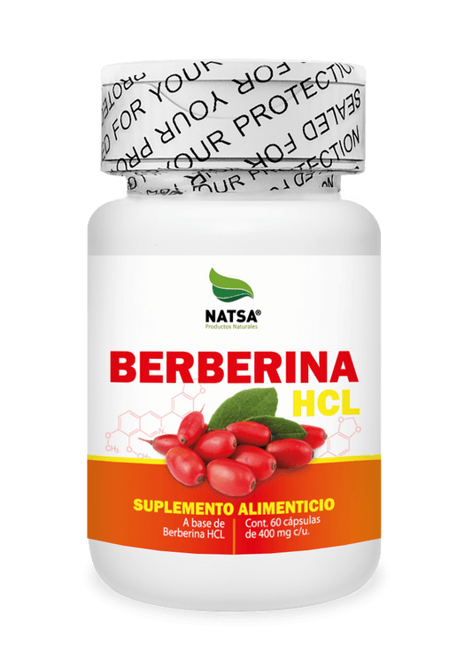Berberina HCL | NATSA | Apoyo Metabólico y Control de Azúcar | 60 cápsulas
