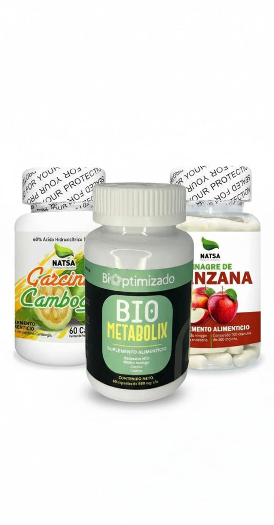 Berberina + Garcinia de Camboia + Vinagre de Manzana | Kit Control de Peso