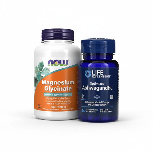 Ashwagandha + Glicinato de Magnesio | Kit de Suplementación Sueño y Descanso |