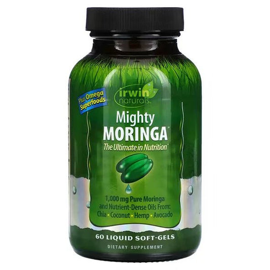 Mighty Moringa de Irwin Naturals | Contribuye al bienestar cardiovascular |60 Cápsulas