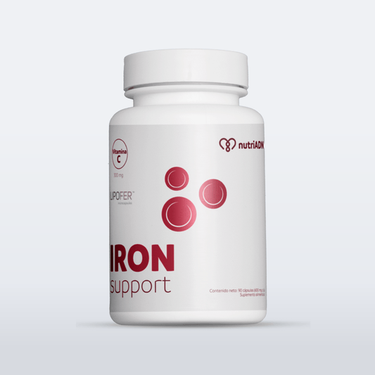 Iron Support con Vitamina C 600mg de NutriADN | Refuerza el sistema inmunológico | 90 cápsulas vegetales