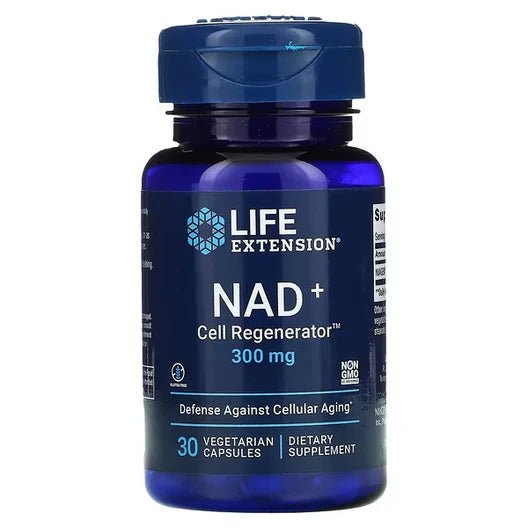 NAD+ Regenerador celular 300 mg de Life extension | Ayuda en la producción de energía celular y el funcionamiento óptimo del metabolismo | 30 cápsulas vegetarianas