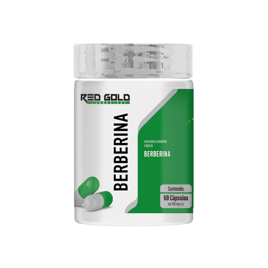 Berberina 500mg de Red Gold Laboratory | Ayuda a regular los niveles de glucosa en sangre, mejorando así la función metabólica. La berberina también apoya la función cardiovascular | 60 cápsulas vegetales