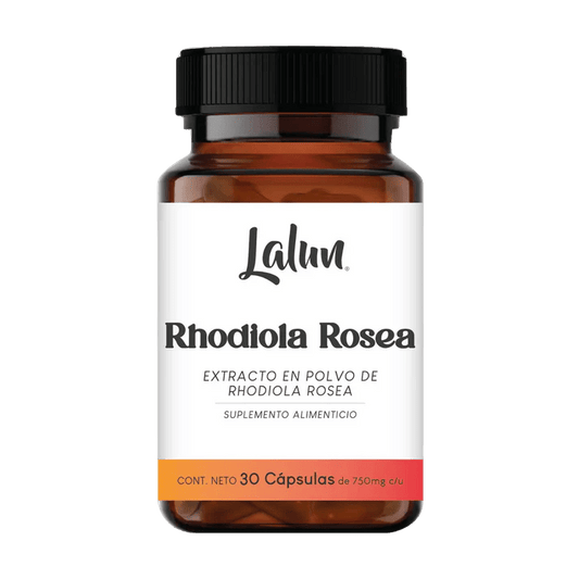 Extracto Puro de Rhodiola Rosea de Lalun | Manejo del Estrés | 30 Cápsulas