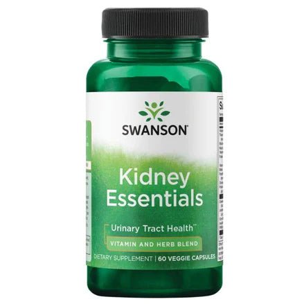 Extracto de Fruta de Arándano, Vitamina B12, Ácido Pantoténico, L-Metionina - Kidney Essentials de Swanson | Aporta antioxidantes para protección celular | 60 Cápsulas Veganas