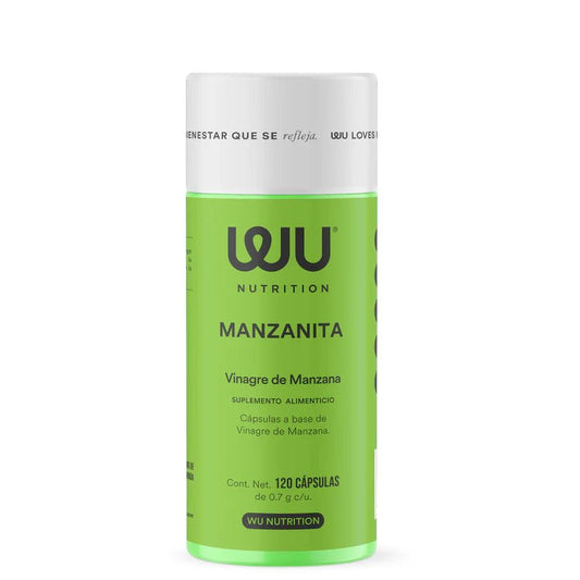 Vinagre de Sidra de Manzana 700mg Manzanita de WU Nutrition |  Ayuda a mantener saludable el sistema inmunitario y disminuir los niveles de azúcar en la sangre  | 120 cápsulas vegetales