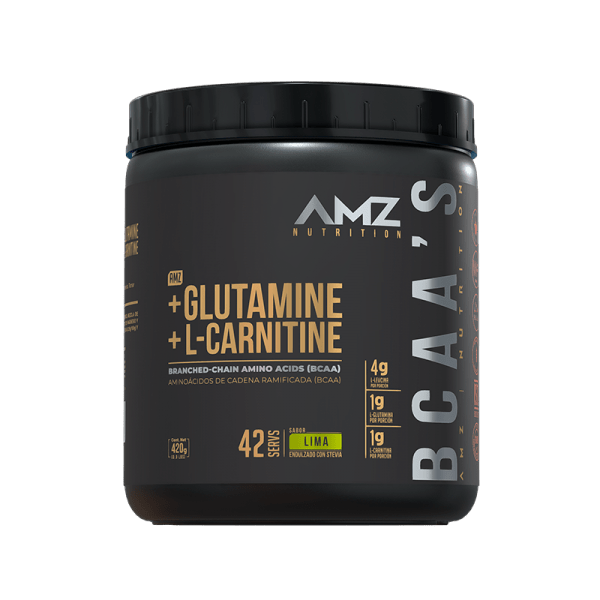 BCAA Glutamina + L- Carnitina de AMZ | 420 gr BCAA Glutamina + L- Carnitina de AMZ | 420 gr