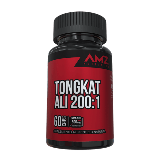 Tongkat Ali 200:1 con Arginina AMZ Nutrition | Apoya la vitalidad masculina y el rendimiento físico | 60 cápsulas