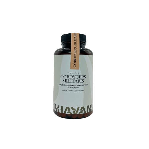 Cordyceps Militaris de Bhavani | Refuerzo del Sistema Inmune, mejora el enfoque y la concentración | 120 cápsulas