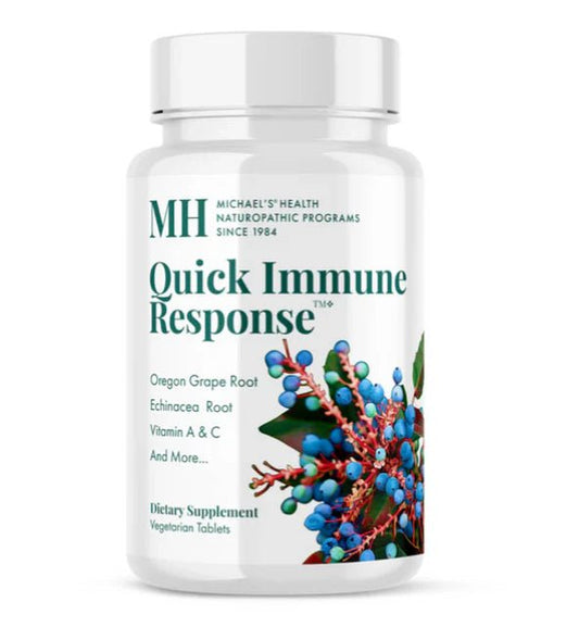 Raíz de uva de Oregón, Equinácea, Vitamina A y Vitamina C, Calcio, Zinc de Michael's Health | Contribuye al funcionamiento óptimo del sistema inmunitario | 60 cápsulas