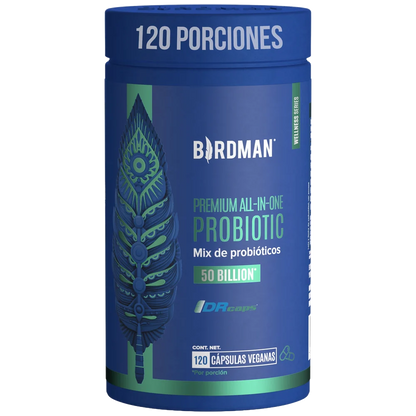 Probióticos Premium All-In-One 50 Billion de Birdman | Cuidado Digestivo,  sistema inmune  | 60, 120 cápsulas