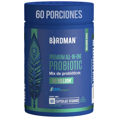 Probióticos Premium All-In-One 50 Billion de Birdman | Cuidado Digestivo,  sistema inmune  | 60 cápsulas