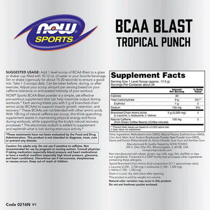 BCAA de Now | Resistencia y recuperación | 600 g