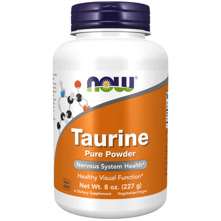 Taurina en Polvo Puro de Now Foods | Contribuye al equilibrio de electrolitos en el cuerpo | 227 g