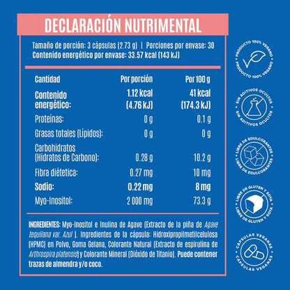 Myo-Inositol Birdman 2000 mg | Apoya el equilibrio metabólico y energético  | 90 cápsulas veganas