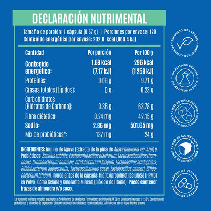 Probióticos Premium All-In-One 50 Billion de Birdman | Cuidado Digestivo,  sistema inmune  | 60, 120 cápsulas