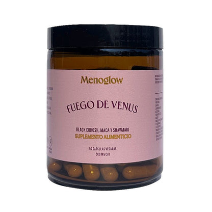 Maca Black Cohosh Fuego de Venus de Menoglow | Equilibrio hormonal, bienestar femenino | 90 cápsulas