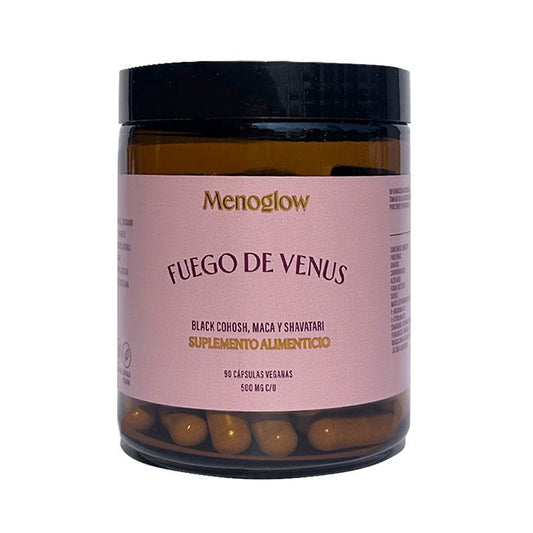 Maca Black Cohosh Fuego de Venus de Menoglow | Equilibrio hormonal, bienestar femenino | 90 cápsulas