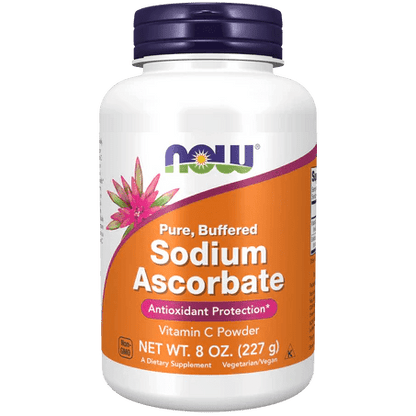 Vitamina C Ascorbato de Sodio de Now Foods |  Forma de vitamina C suave para el estómago| 227 g