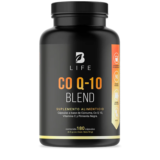 Coenzima Q10, Cúrcuma, Vitamina C y Pimienta Negra Co Q-10 Blend de B-Life | 180 Cápsulas