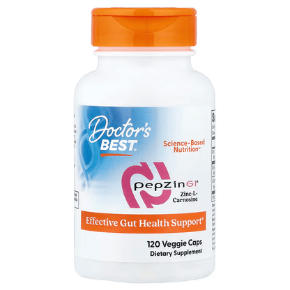 Zinc L-Carnosina PepZin GI Doctor's Best | Renovación celular, bienestar digestivo | 120 Cápsulas vegetales