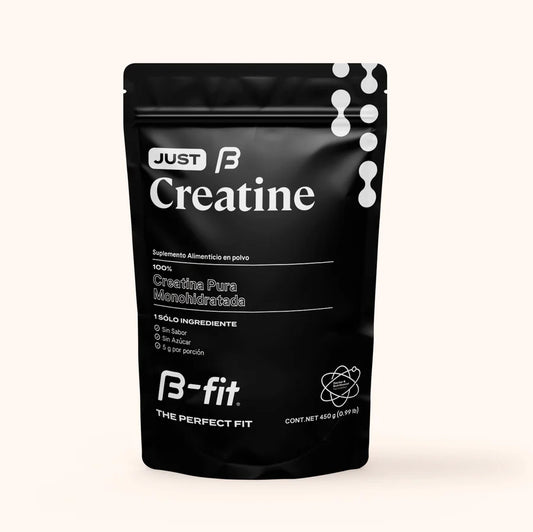 Creatina monohidratada pura B-fit | Apoya fuerza muscular, rendimiento físico | Polvo 450 g