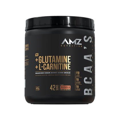 BCAA Glutamina + L- Carnitina de AMZ | 420g