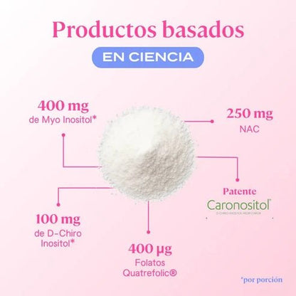 Inositol Femme de B Fit | Myo y D Chiro Inositol con N-acetilcisteína (NAC) y Quatrefolic® | 150 g