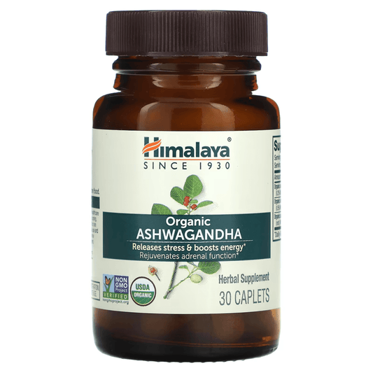 Ashwagandha Orgánica de Himalaya | Manejo del Estrés | 30 Caplets